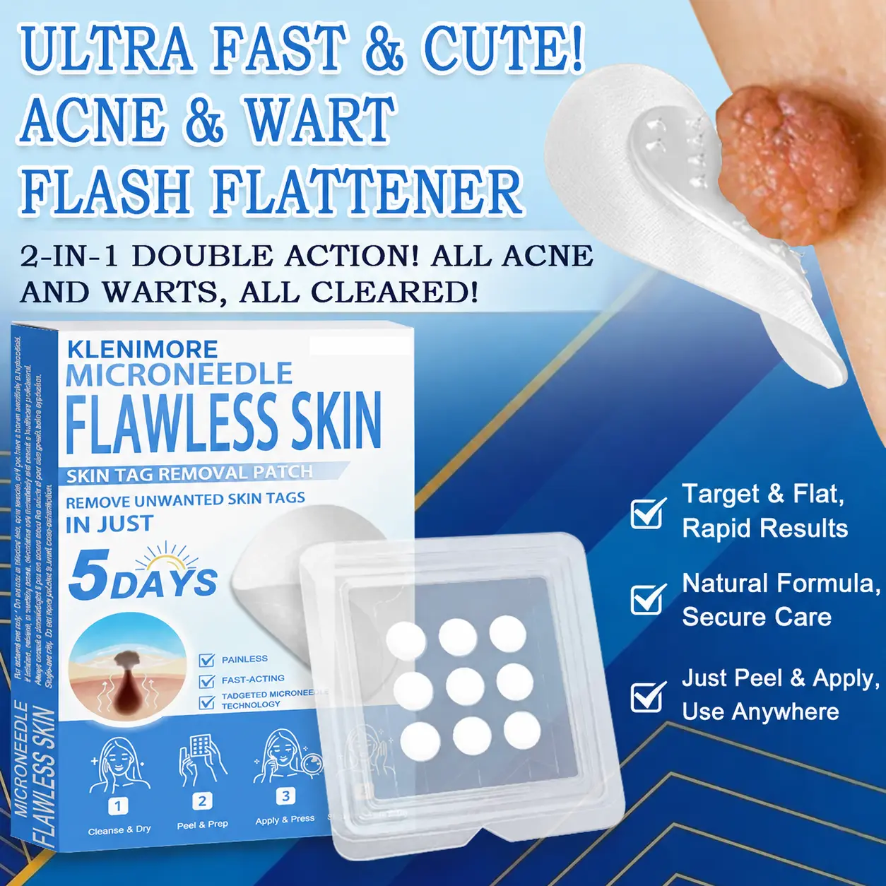 KLENIMORE™ 2-in-1 Hydrocolloid Pimple Patches