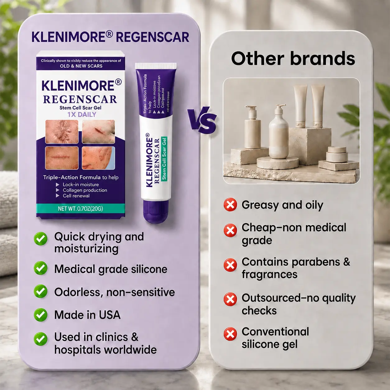 KLENIMORE® ReGenScar Stem Cell Scar Gel