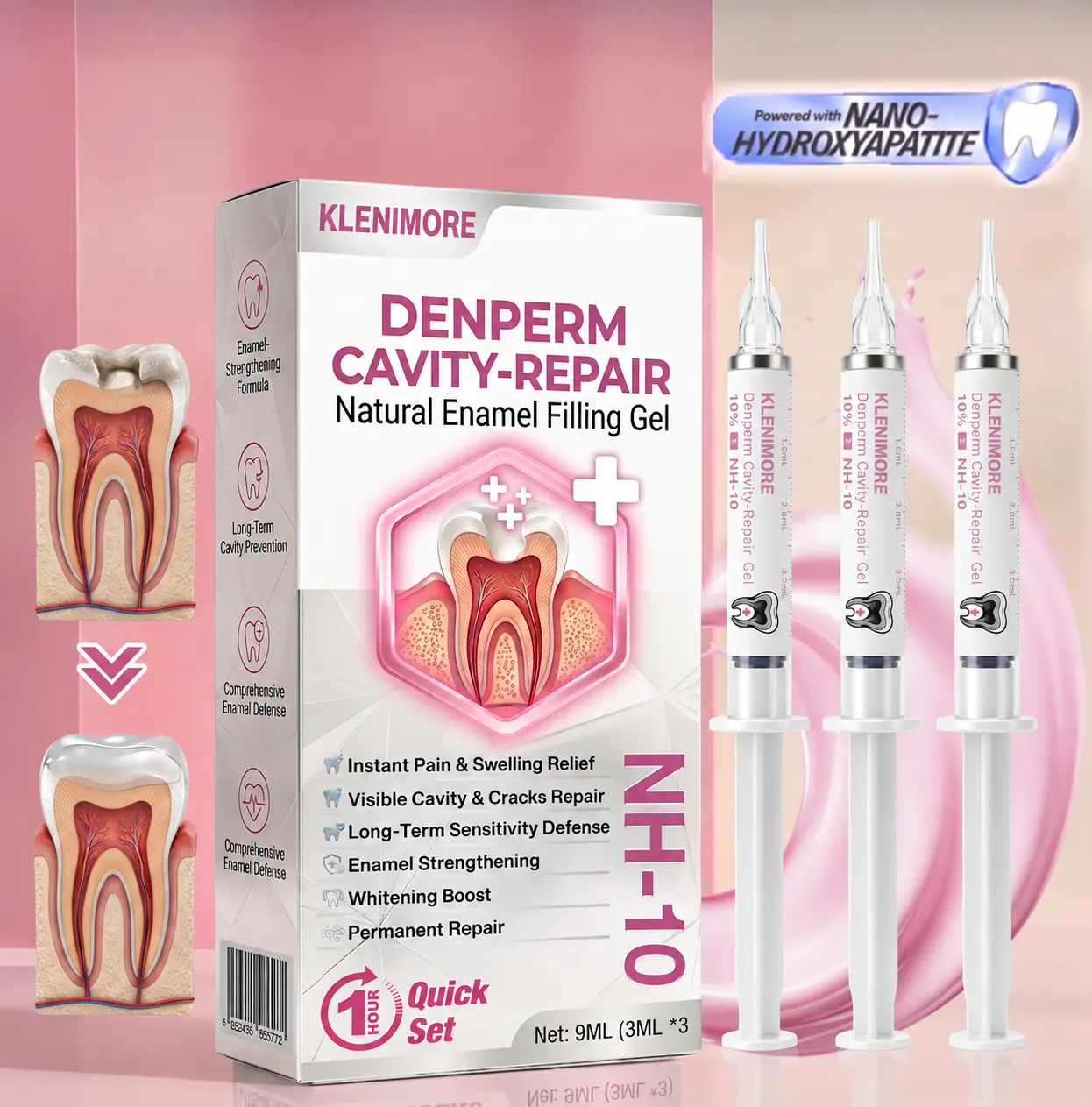 KLENIMORE DenPerm Cavity-Repair Natural Enamel Filling Gel